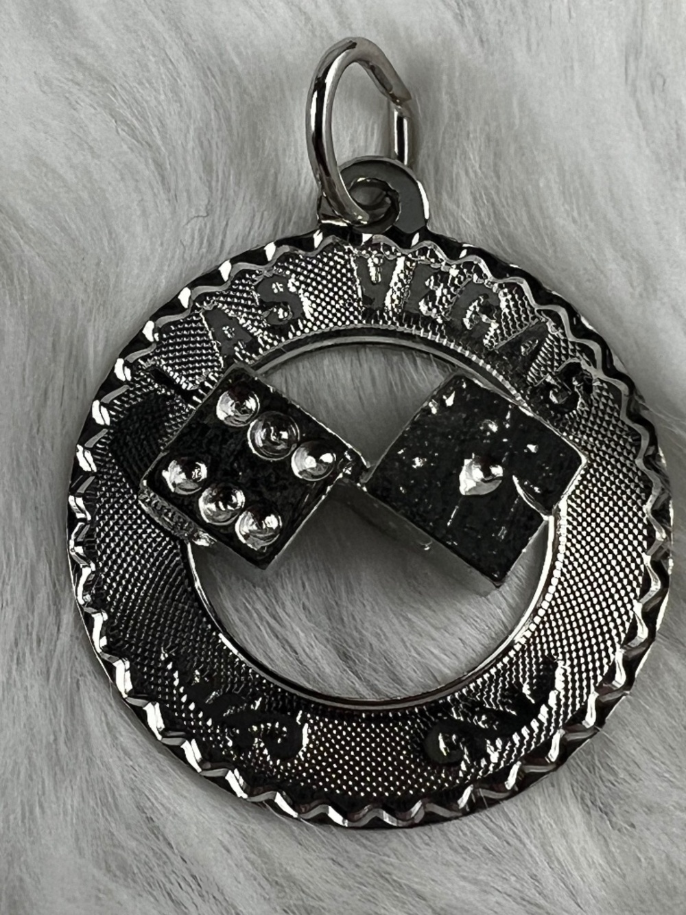 Crea Sterling Silver Vintage Las Vegas Dice Charm/ Pendant